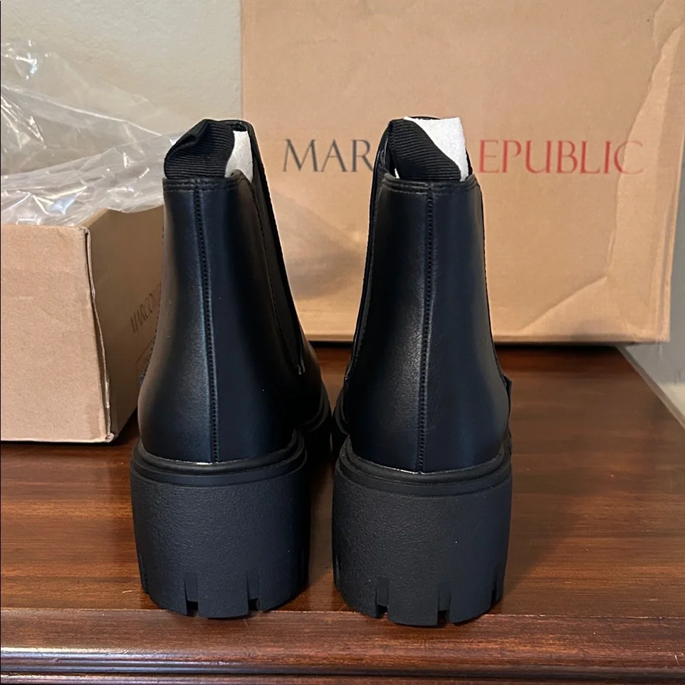 Marco Republic Black Ankle Boots for Women - Picture 4 of 9